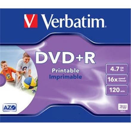 Verbatim toorikud DVD+R 4.7GB 16x AZO Printable Jewel Case