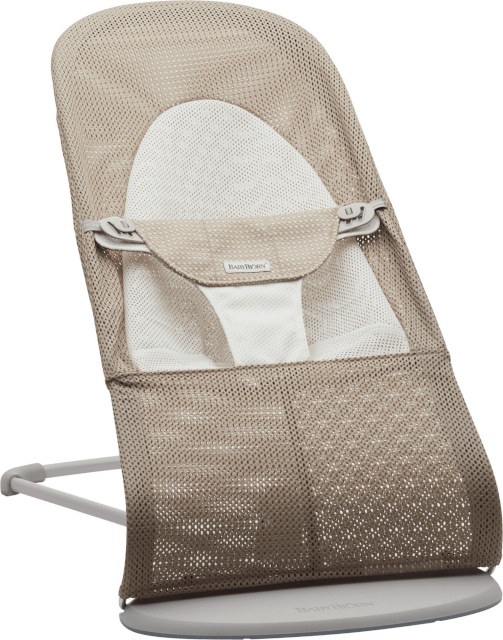 BabyBjörn lamamistool Bouncer Balance Soft Grey Beige/White Mesh beež/valge