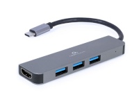 GEMBIRD A-CM-COMBO2-01 USB-C 2-in-1 multi-port adapter (Hub + HDMI)