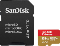 Sandisk mälukaart microSDXC 128GB Extreme A2, U3, V30 + adapter