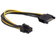Delock kaabel Power SATA 15 pin > 6 pin PCI Express, 0,21m