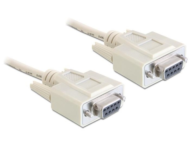 Delock kaabel serial Null modem 9 pin female / female 1.8 m