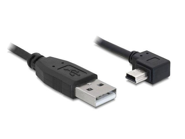 Delock kaabel USB 2.0-A male > USB mini-B 5pin male angled 0.5 m