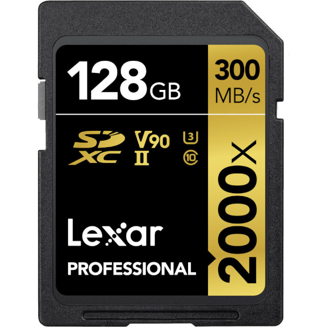 Lexar mälukaart SDXC 128GB Professional 2000x U3 V90 300MB/s