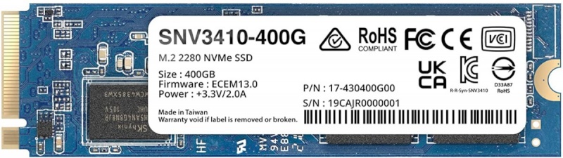 Synology kõvaketas SNV3410-400G SSD drive, SATA, 400GB, M2