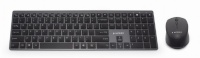 Gembird klaviatuur KBS-ECLIPSE-M500, Backlight Pro Business Slim wireless desktop set, Keyboard and Mouse Set, US, must