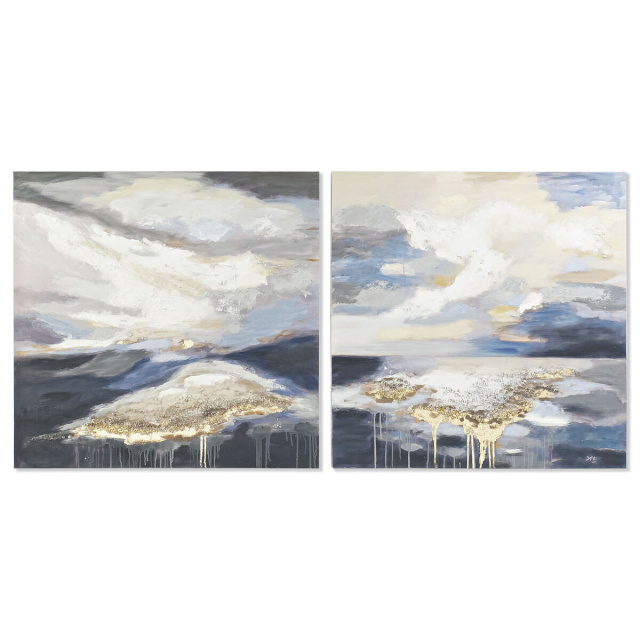 DKD Home Decor maal 100x3,5x100cm Abstraktne Kaasaegne (2tk)