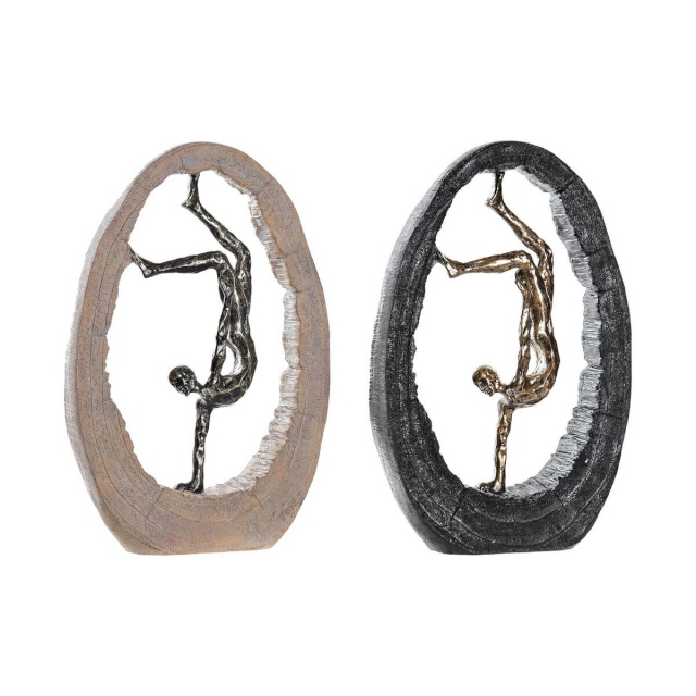 DKD Home Decor dekoratiivkuju 24x8x36cm must kuldne 2tk