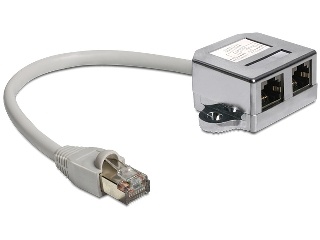 Delock kaabel RJ45 Port Doubler 1 x RJ45 plug > 2 x RJ45 jacks (2 x Ethernet)
