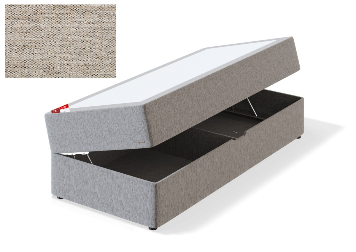 Sleepwell kušett panipaigaga RED POCKET STORAGE,  80x200x53cm, VERANO helebeež, keskmine