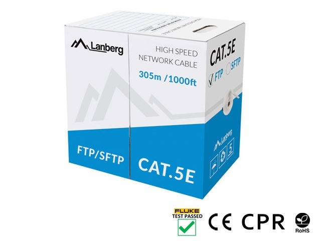 Lanberg võrgukaabel Cable SFTP cat.5e 305m wire CU LCS5-11CU-0305-S hall