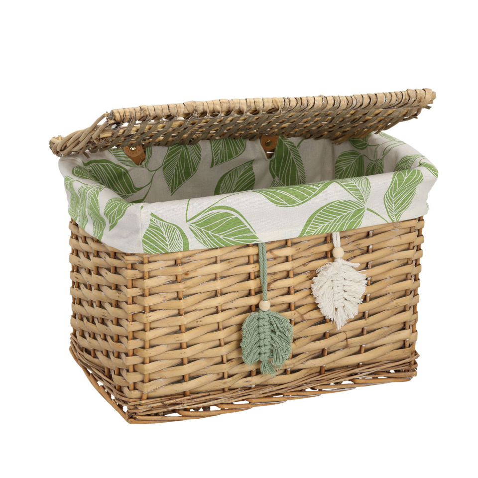 H4Y korv Willi Miro, 36x26x25cm, pruun/roheline