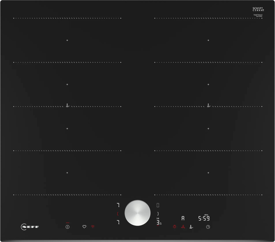 Muu pliidiplaat T66FTX4L0 Neff, 4 x induktsioon, 60cm, faasitud serv, must