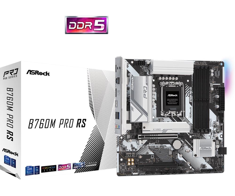 Asrock emaplaat Mb B760 LGA1700 Matx/b760m Pro Rs