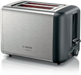 Bosch röster TAT3P420 DesignLine Compact Toaster, roostevaba teras/must