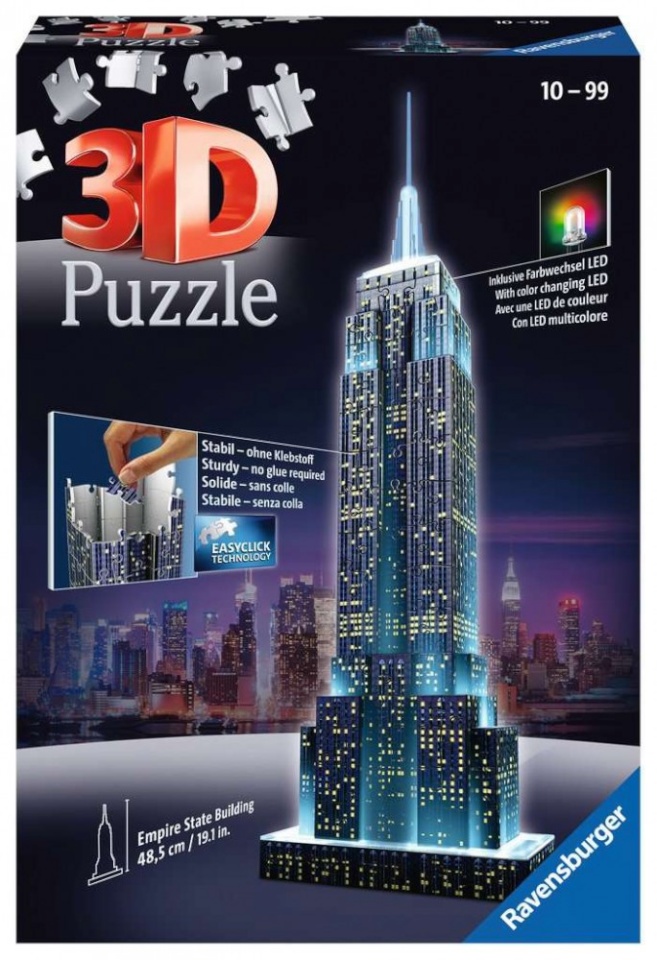 Ravensburger pusle 3D Buildings at night Empire State Building