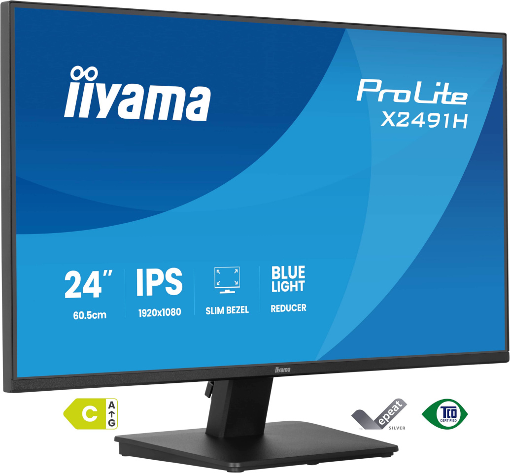 iiyama monitor 60,5cm (23.8") X2491H-B1 16:9 HDMI+DP IPS