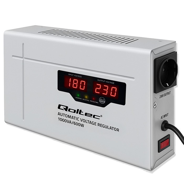 Qoltec UPS Voltage stabilizer AVR 1000VA Toroidal transfo