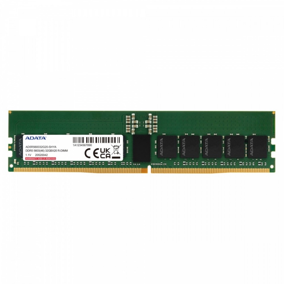 ADATA mälu Memory DDR5 5600MHz RDIMM 32GB CL46 ST (Hynix 4096x4)