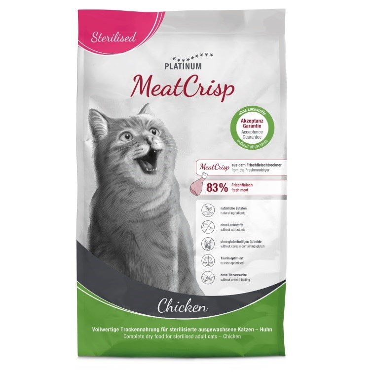Platinum kuivtoit kassile MeatCrisp Sterilised Chicken, 3kg