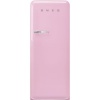 Smeg külmik FAB28RPK6 50-ndate stiil, 153cm, 244/26 l, 35dB, mehaaniline juhtimine, pastellroosa