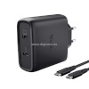 Trust vooluadapter AC adapter, GaN, 2xUSB-C, PD 5-20V/65W