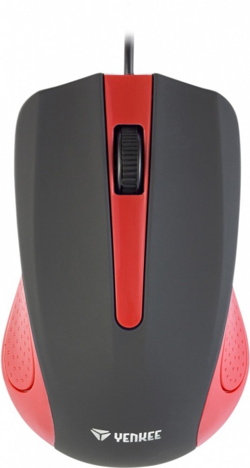 YENKEE hiir USB wired mouse, 3 buttons, rubberized surface