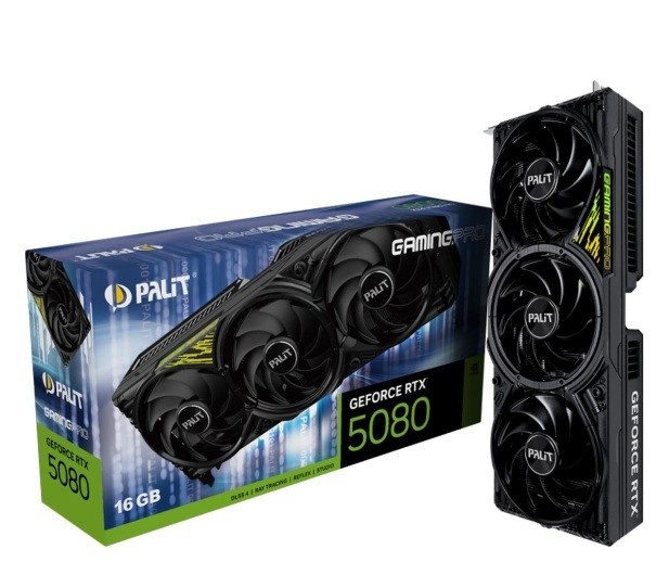 XpertVision videokaart Palit RTX5080 GamingPro V1 16GB GDDR7 HDMI 3x DP