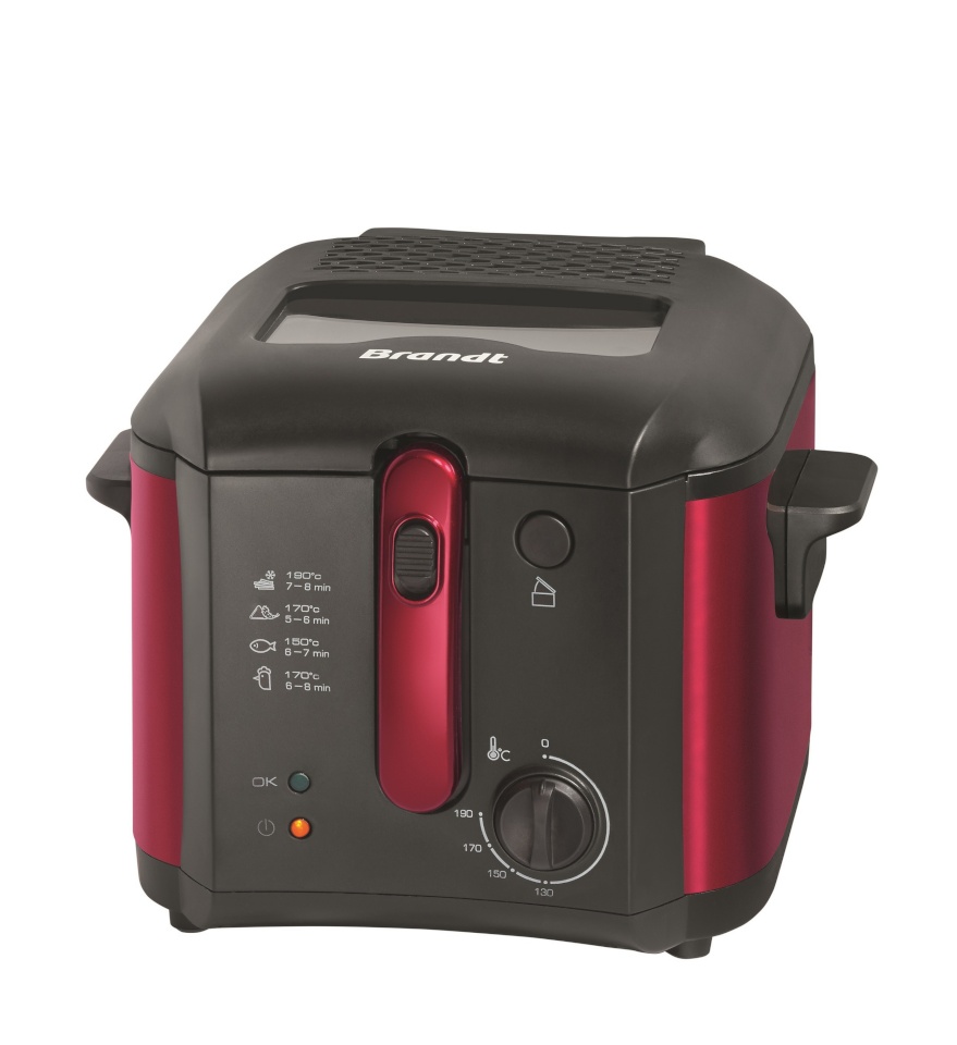 Brandt fritüür FRI25R Deep Fryer, 2,5L, must/punane