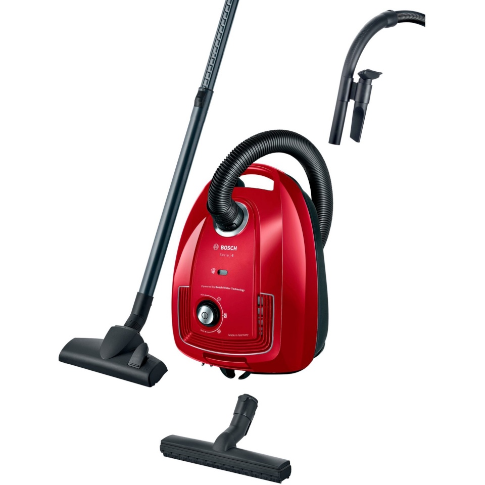 Bosch tolmuimeja BGD38RD1H Series 4 Vacuum Cleaner, punane