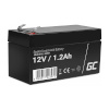 Green Cell Rechargeable battery AGM 12V 1.2Ah Maintenancefree for UPS ALARM