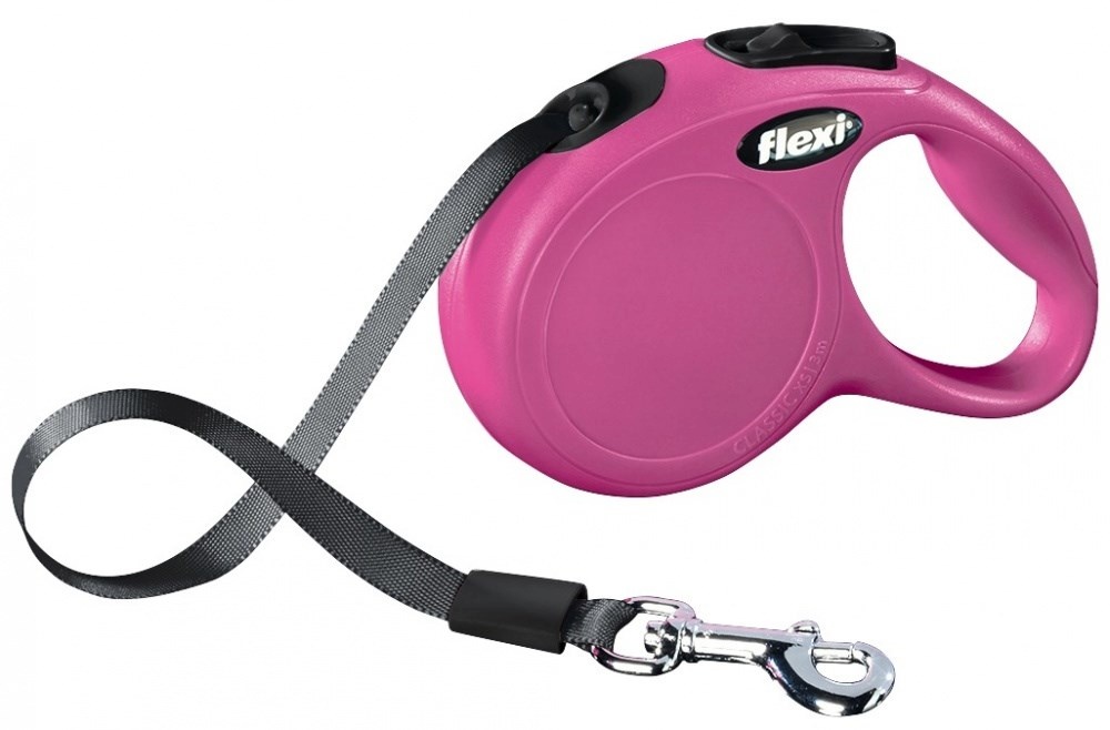 Flexi jalutusrihm New CLASSIC 3 m roosa Dog Retractable Lead