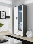 Cama Meble vitriinkapp display cabinet SOHO S6 2D2S hall/valge läikega