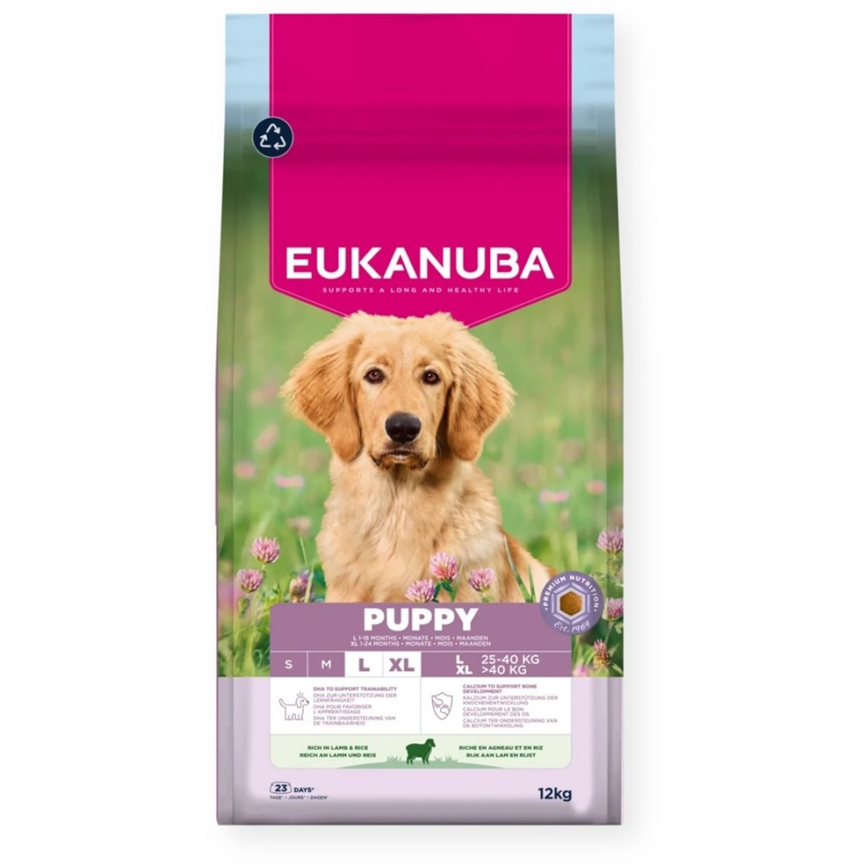 Eukanuba kuivtoit koerale Puppy L XL Rich in Lamb & Rice, 12kg