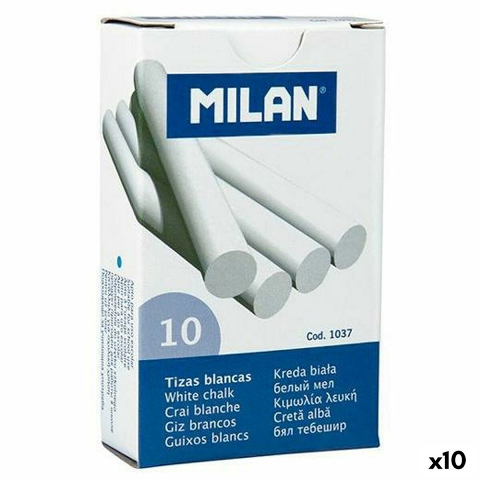 Milan kriidid valge 10tk 10tk