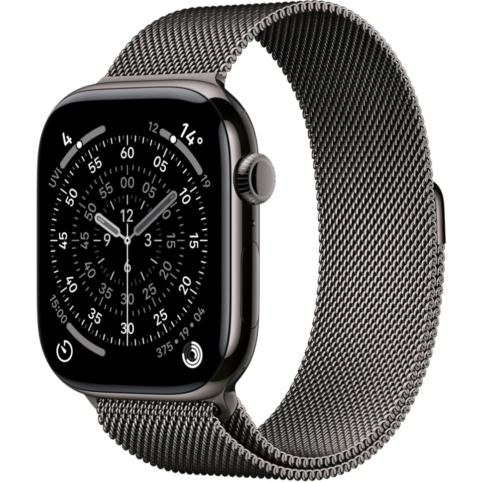 Apple Watch Series 11 46mm GPS + Cellular, S/M, Slate Titanium, Milanese Loop, must