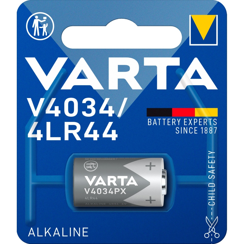 Varta patarei 1 electonic V4034PX 4LR44 6V Alkaline Special 04034101401