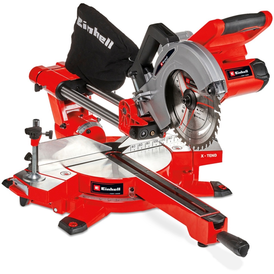Einhell kaldsaag 4300880 Cordless Sliding Mitre Saw TE-SM 36/210 Li-Solo, 36 Volt (2x18 V), punane