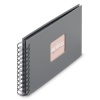 Hama fotoalbum Fine Art Spiral Steingrau 24x17 50 schwarze Seiten 9839