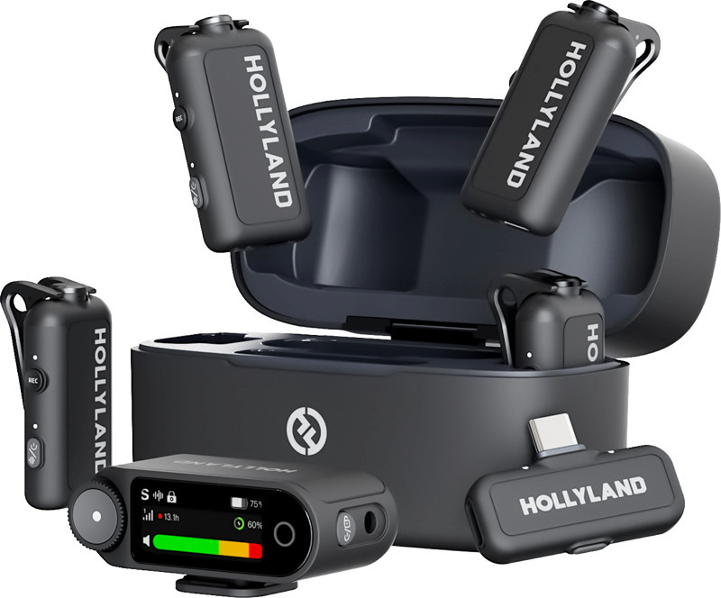 Hollylandi juhtmevaba mikrofon LARK MAX 2 Combo 4-inimese versioon kaamera-vastuvõtjaga + USB-C vastuvõtjaga