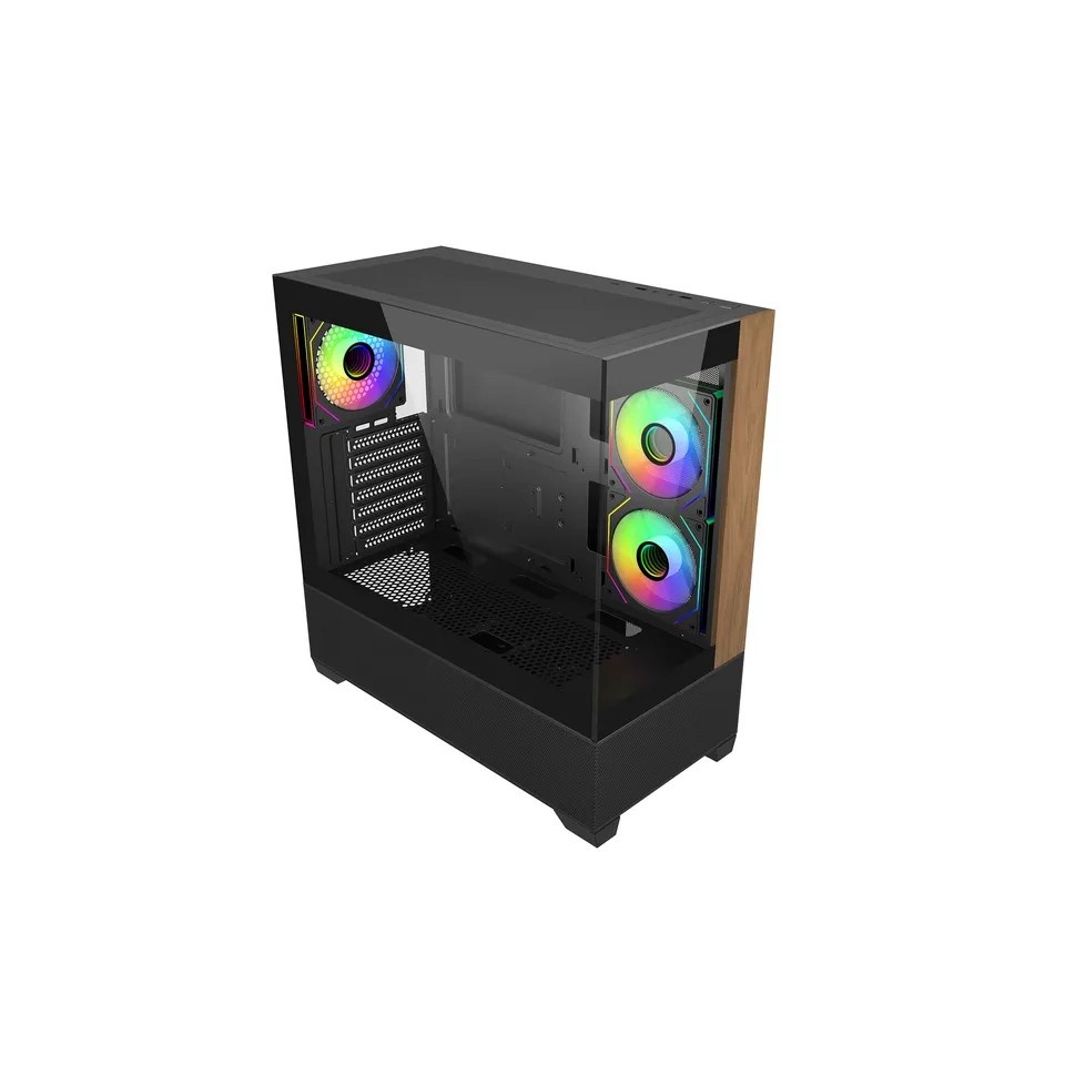 Cooler Master korpus Elite 690 Wood (must, Tempered Glass x 2)