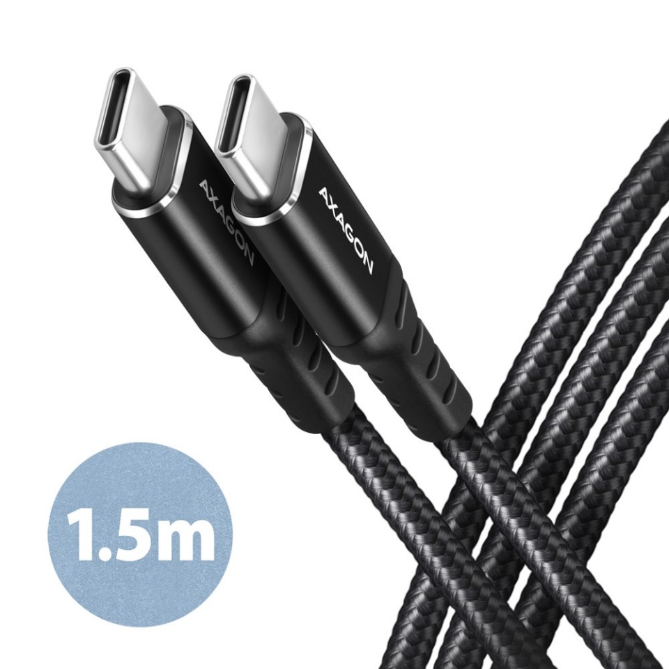 Axagon kaabel BUCM-CM15AB Cable PD 60 W USB-C USB-C, 1.5m