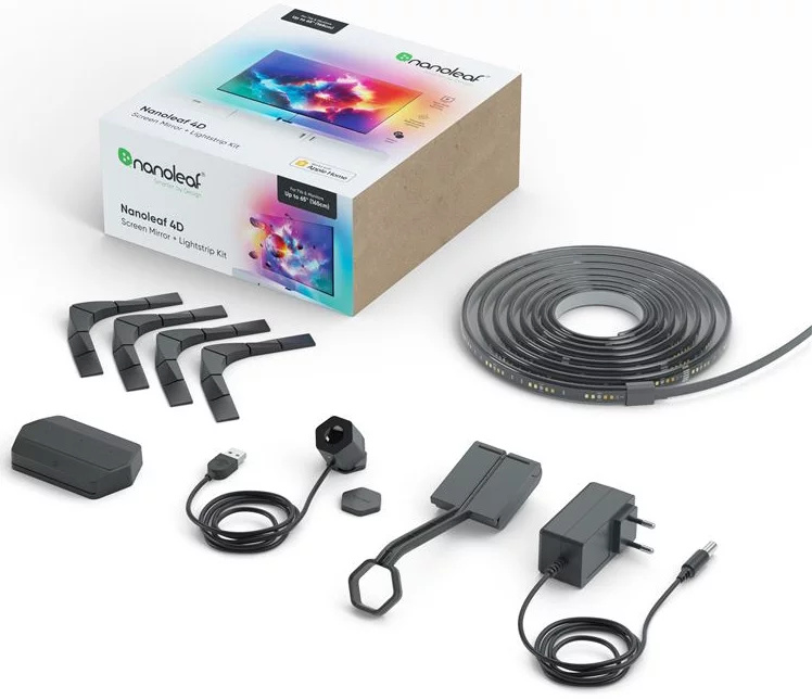 Nanoleaf LED valgusriba 4D TV Screen Mirror + Light Strips Starter Kit for TV & Monitor up to 65", 165cm