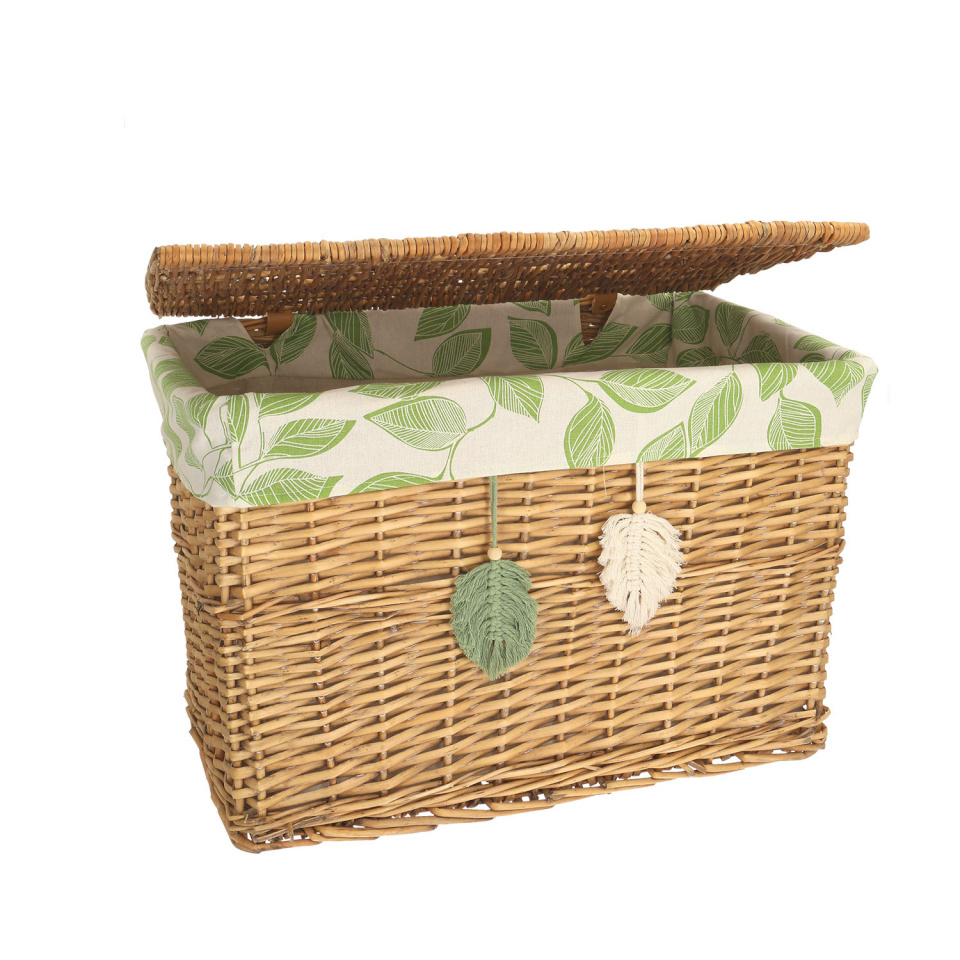 H4Y korv Willi Miro, 60x40x40cm, pruun/roheline