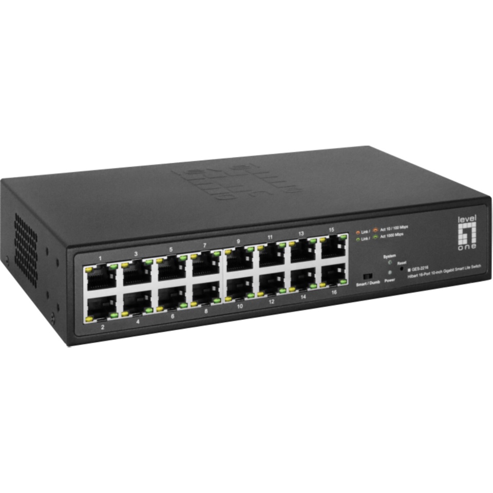 Level One switch GES-2216 Hilbert 16Port 10inch Gb