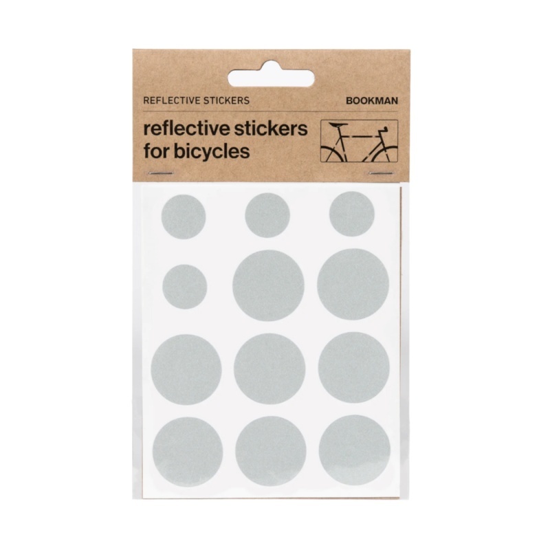 Bookman Helkurkleepsud jalgrattale Reflective Stickers for Bicycles, White Dots