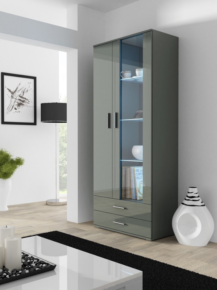 Cama Meble vitriinkapp display cabinet SOHO S6 2D2S hall/hall läikega