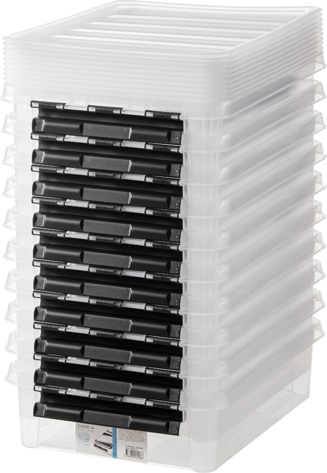 Orthex säilituskast kaanega SmartStore Classic 14 Storage Box with Lid, 10tk, läbipaistev