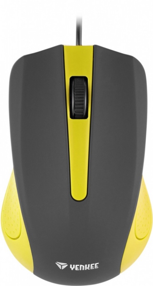 YENKEE hiir USB wired mouse, 3 buttons, rubberized surface