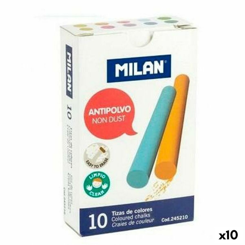 Milan kriidid mitmevärviline 10tk